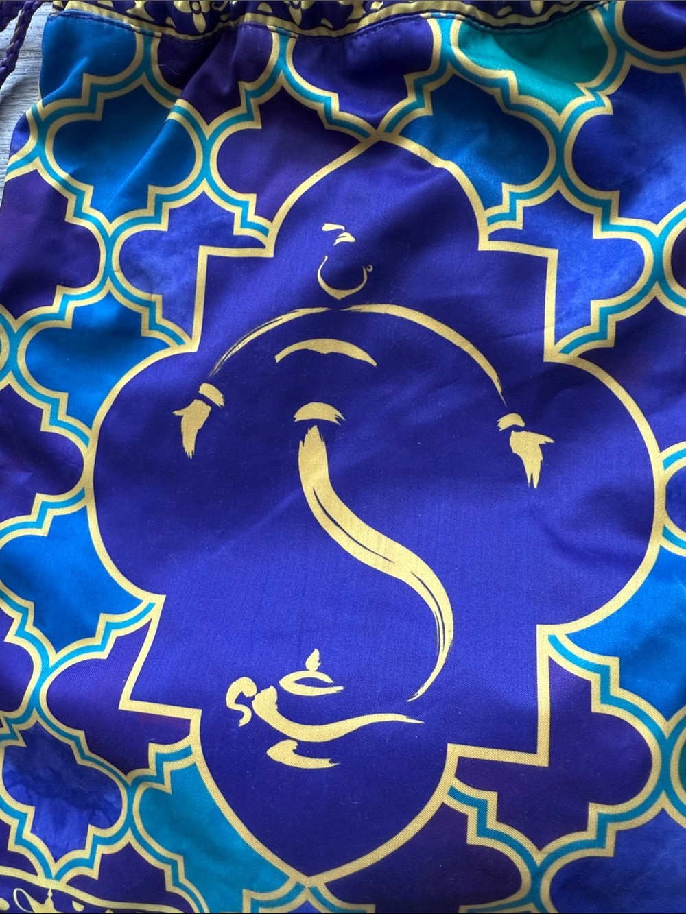 Disney Aladdin Drawstring Backpack Purple Gold Cinch Disney Park Bag - Picture 3 of 8